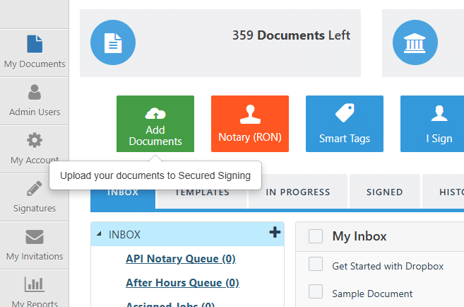 iSIgn - Add a Document