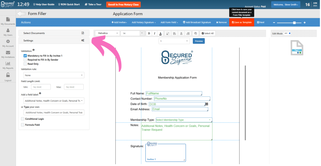 FormFiller - Multi Line Text Box