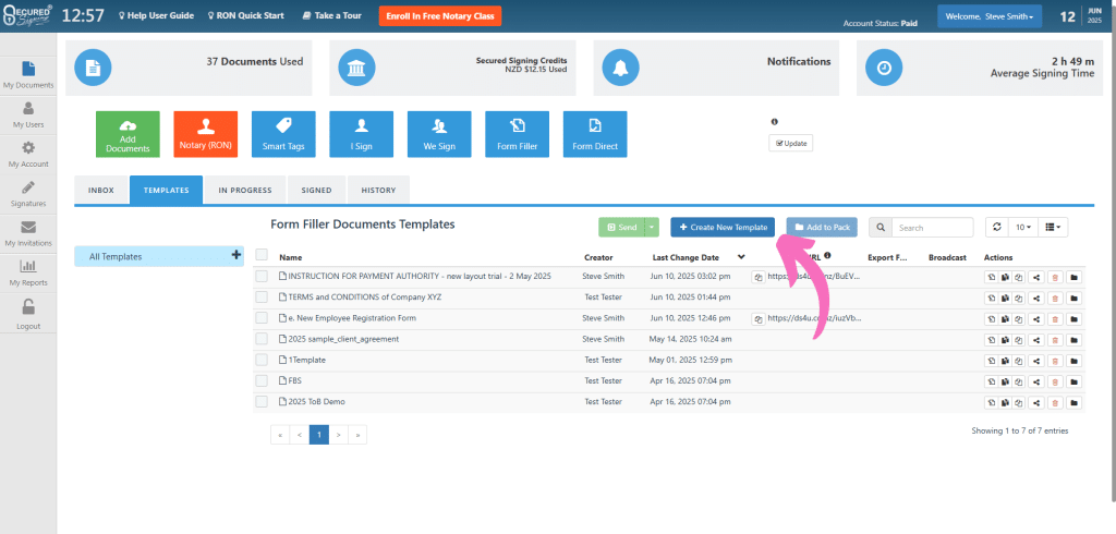 FormFiller - New Template