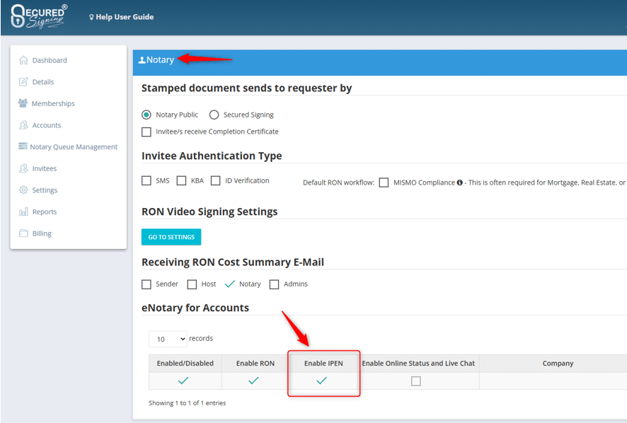 IPEN - Enable Ipen for Membership Accounts
