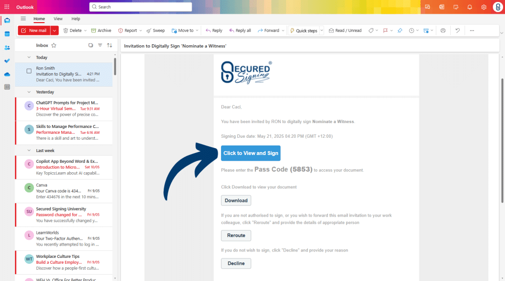 Nominate a Witness - Invitee