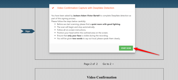 Video Confirmation Capture with Deepfake Detection’