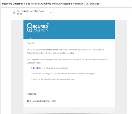 you will receive an email with the results, and the report attached as a PDF.