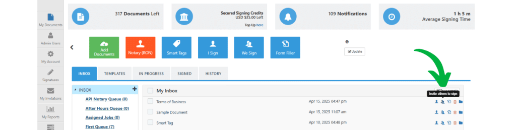 WeSign - Invite others to Sign