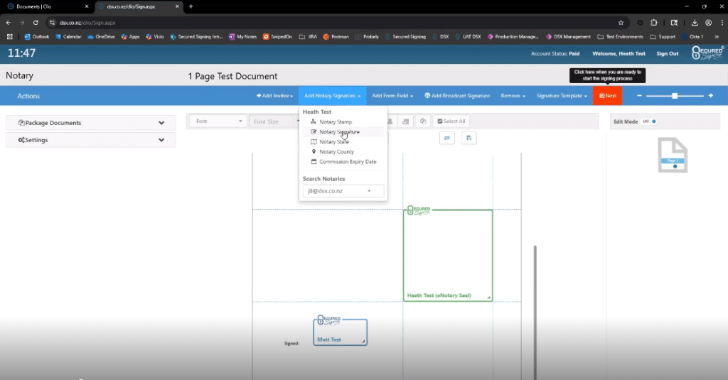 add your notary stamp and signature