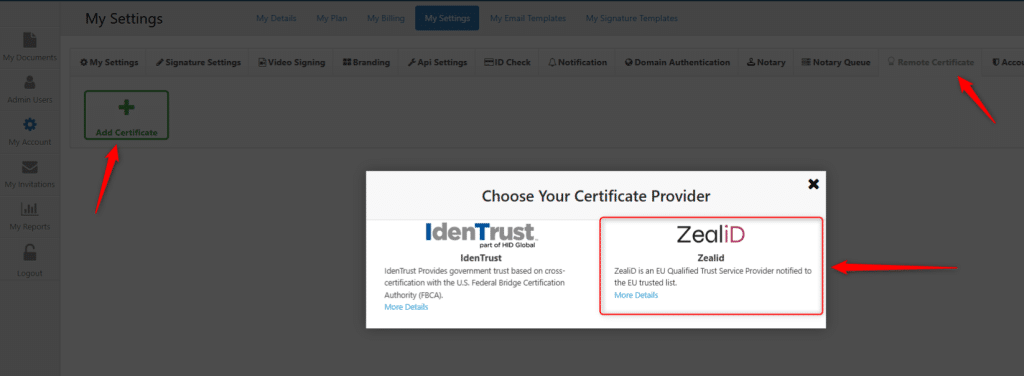 How to enable QES and connect your account to ZealiD in a business account