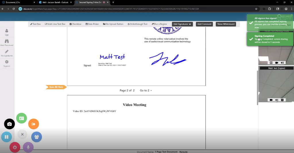 RON signing completed